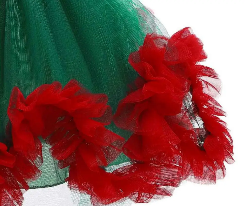 Детские для девочек красное синее детское платье принцессы рождественское с