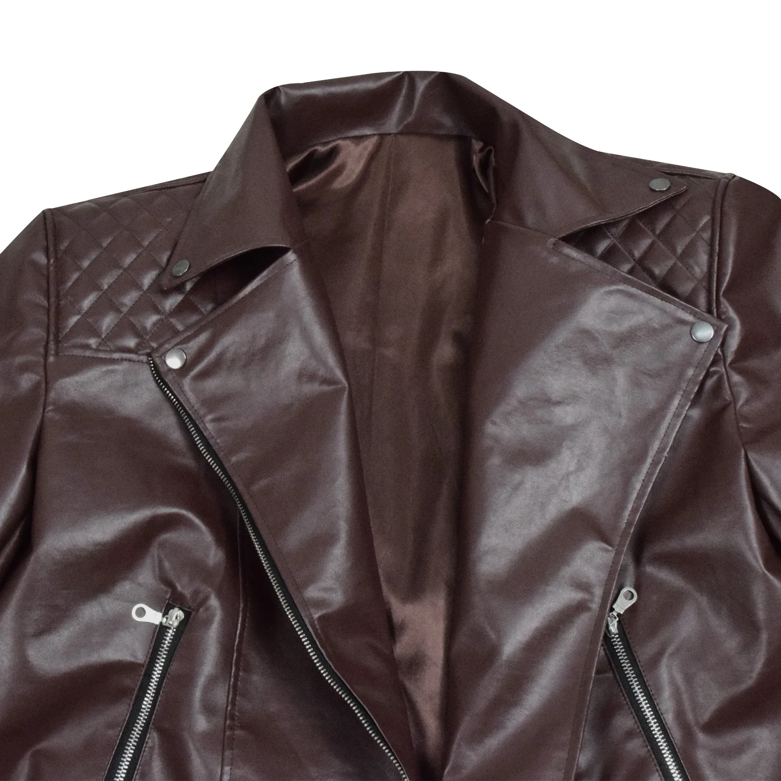 

Cossky Doctor Yasmin Khan Yaz Brown Leather Jacket Cosplay Costume