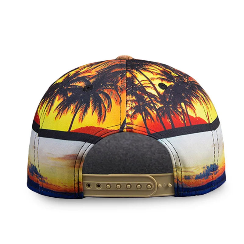 High Quality 3D Print Baseball Cap Men Women Hip Hop Snapback Flat Brim Bone Adjustable Unisex Casual Beach Caps Gorras | Аксессуары для