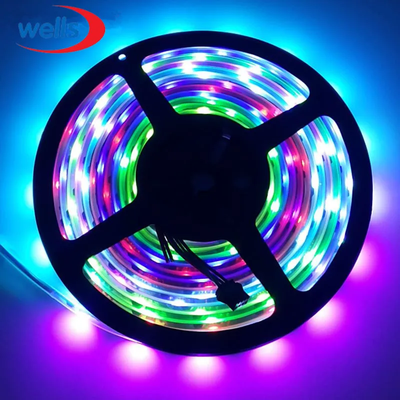 5 в постоянного тока WS2801 32 светодиодный Ода/м s WS2801IC/M 1 м/3 м/5 м 160 SMD Светодиодная