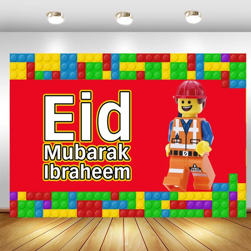 

Custom Building Blocks Photography Backdrop Baby Shower Happy Birthday Party Photo Background Photo Studio Props Decor Banner