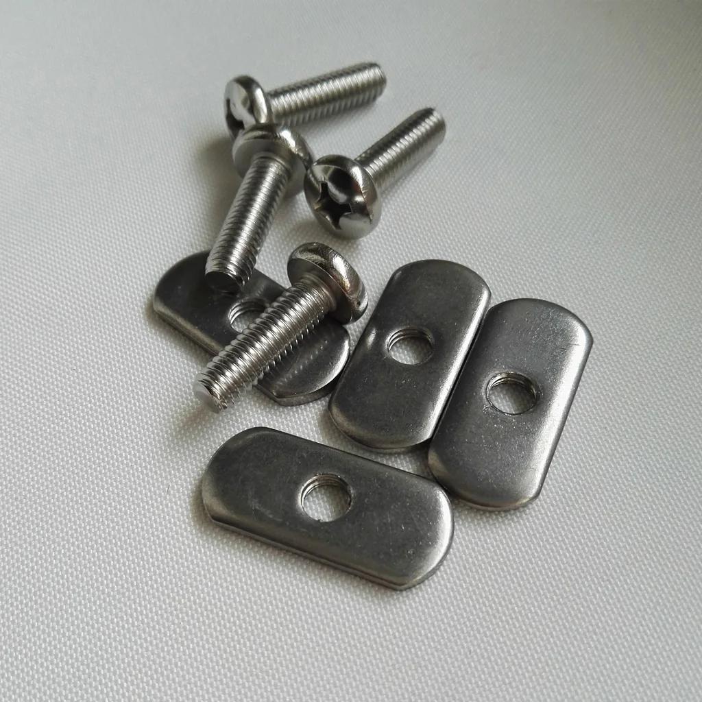 4 винта и гайки из нержавеющей стали для монтажных систем направляющая байдарки |