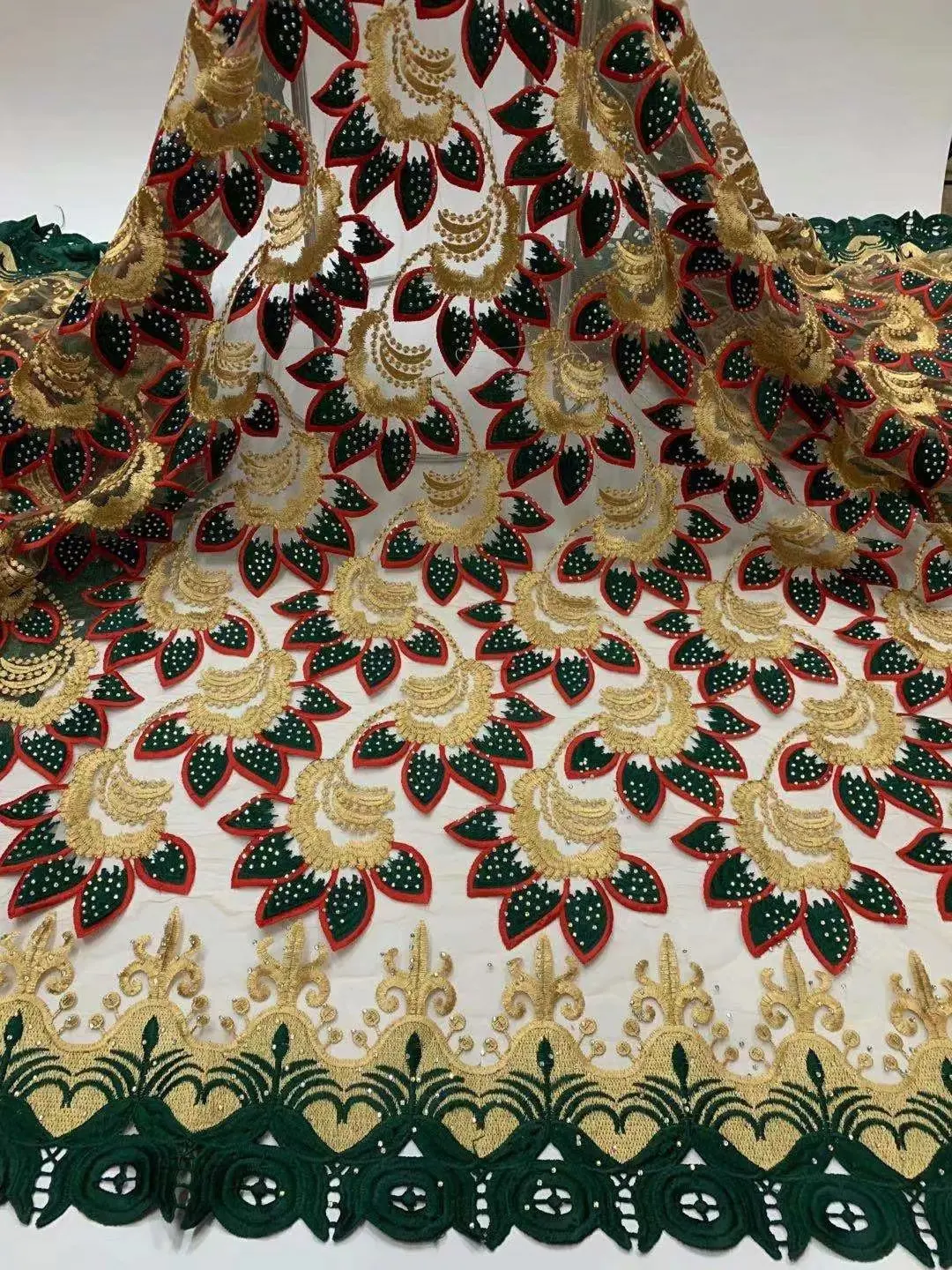 

5 Yards 2021 High Quality Embroidery African Guipure Lace Fabric Nigerian Wedding Party Dress French Tulle Mesh Net Lace Fabric