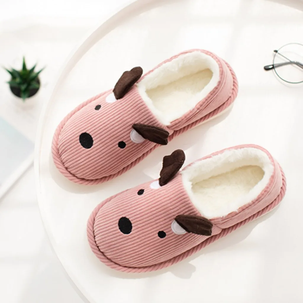 women shoes Warm Winter Slippers Indoor Home slippers Mute Cute shoes woman Soft Plush Ball Women Interior warm pantoufle femme