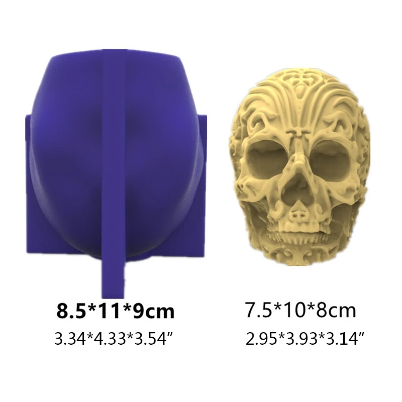 

R2LE Carved Skull Candle Mold European and American Classical Characters Scented Candle Material Mold Home Decoration