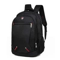 fashion large capacity men student schoolbag casual solid color material polyester mans backpack multi functional simple bag