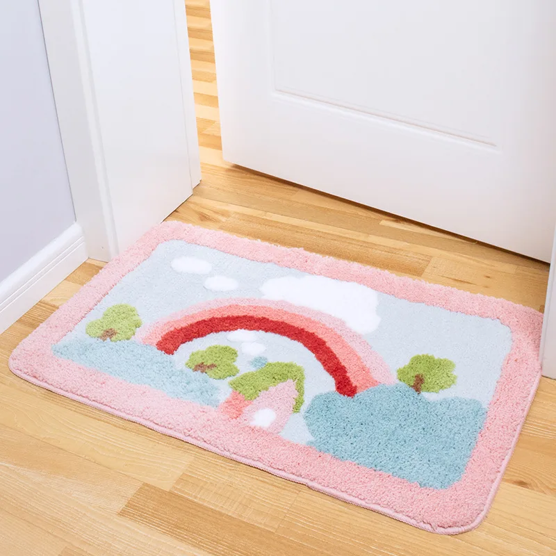 

Thick Microfiber Bath Mat Bathroom Bedroom Non-slip Mats Toile Rug Shower Carpet Bathroom Kitchen Bedroom Rugs 40x60cm 50x80cm