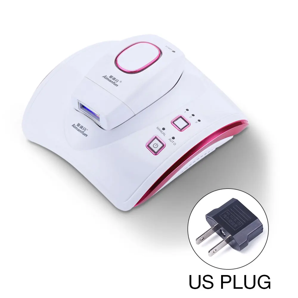 us plug 3в1 300000 флэш-лазерный эпилятор для удаления волос лазерный эпилятор depilador кварцевый постоянный светильник удаление волос на теле безболезненное - Цвет: us plug