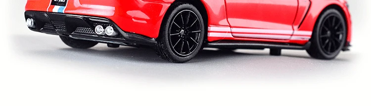 Mustang GT350 1:32 модель автомобиля литой под давлением из металлического сплава моделирование оттягивающие назад Автомобили огни игрушки для детей Подарки для детей