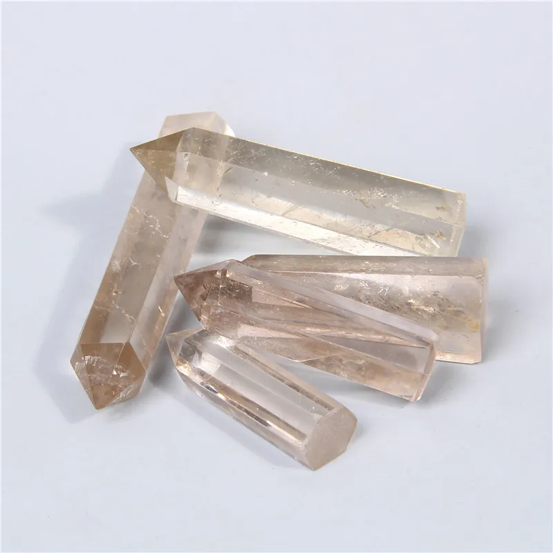 Дымчатые кварцевые бусины шестигранные из натурального камня необработанные