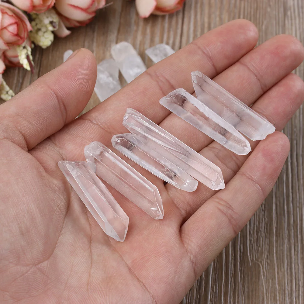 

Clear Healing Crystal Stone Quartz Single Natural Clear Column Decoration Pointed Collectables DIY Craft Random Size Home Decor