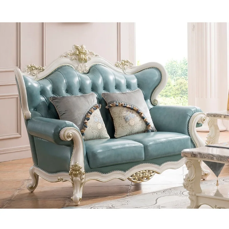 European living room sofa of modern sectional leather and chair from China manufacturer WA520 | Мебель