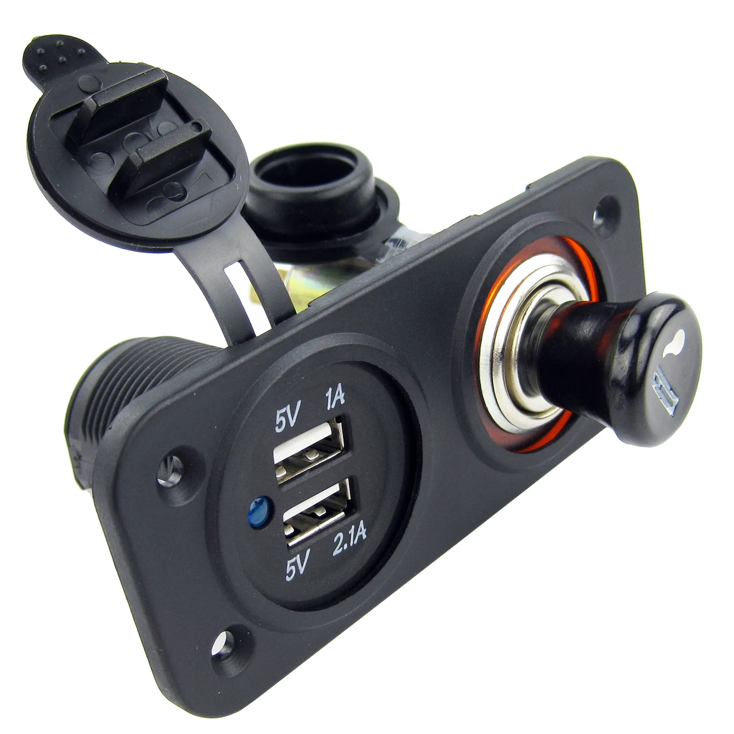 Морской двойной USB порт розетка зарядное устройство и Прикуриватель разъем Лодка