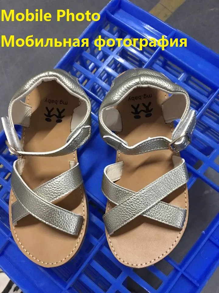 Обувь для девочек из ПУ кожи летние сандалии модельные туфли малышей пляжные