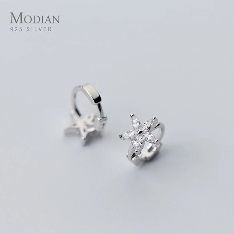 Modian 3 Цвет серьги подвески с цветочным украшением из чистого прозрачный CZ обручи