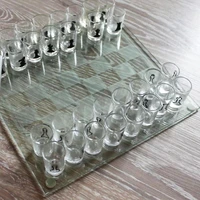 chess tac board game drinking game set juegos de mesa for party desk board entertainment game for friends hacing fun glass toys