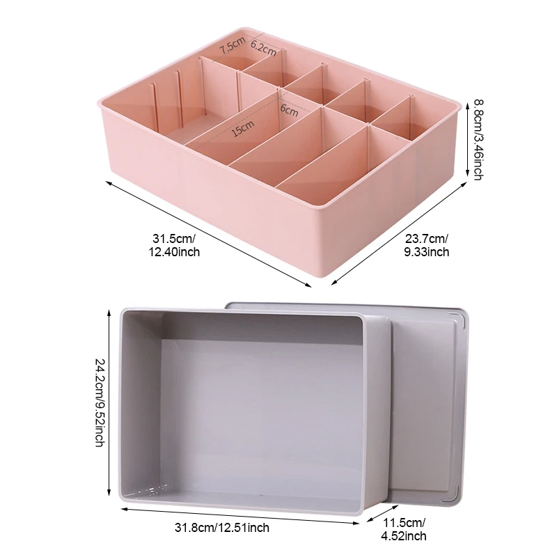 Пластиковый ящик для хранения нижнего белья органайзер бюстгальтеров носков