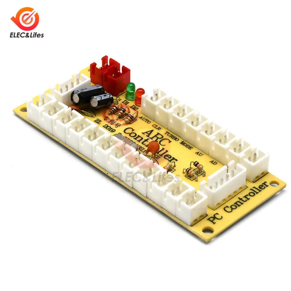 DIY аркадный USB энкодер с нулевой задержкой джойстик для аркадного кулера печатная