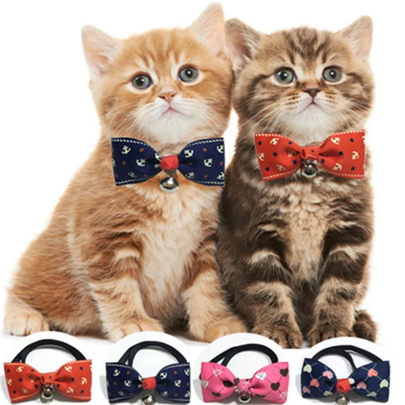 

Cosplay cat accessories New cat and dog beauty bow Teddy dog jewelry cat tie bell pet bell tie collar pet cat and dog accessorie