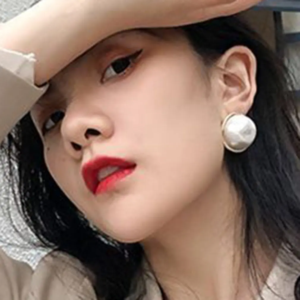 2020 Новые простые женские серьги с жемчугом корейские темпераментные на