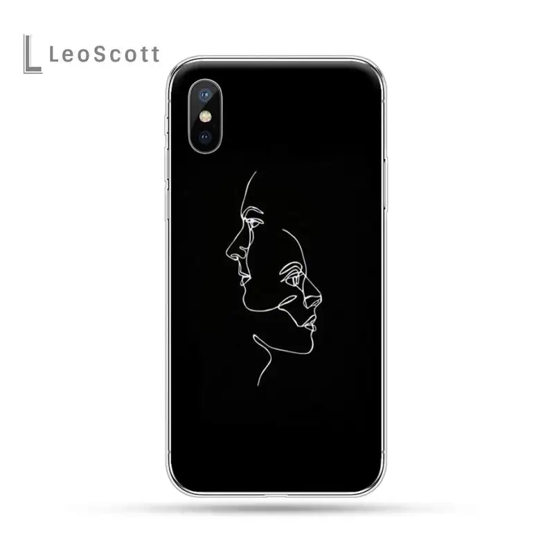 

Line art love heart Phone Case For iphone 12 5 5s se 6 6s 7 8 plus x xs xr 11 pro max Mini
