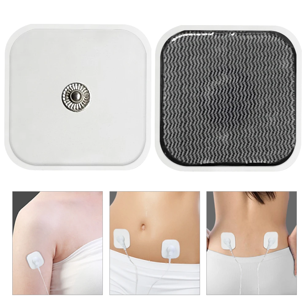 

4*4cm Electrode Pads Self Adhesive Replacement Tens Non-woven Fabric Physical Therapy ReusableTENS Unit Patches Pad Messager