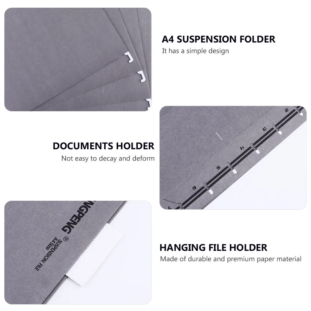 

10pcs A4 Suspension Folder Convenient Documents Holder Document Organizer