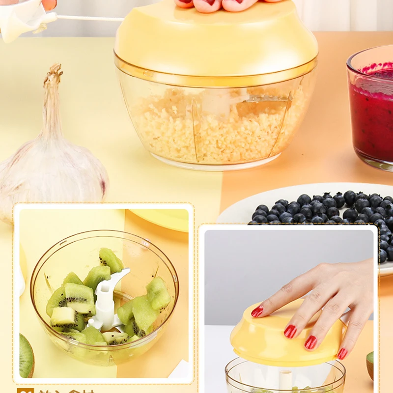 Ручной измельчитель еды Pull String скоростной процессор для овощей фруктов чеснок