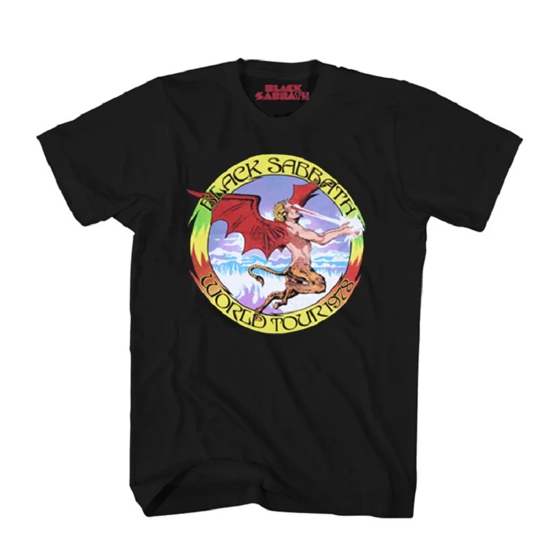 

Pure Cotton T-shirt Tour 78 Black Shabbat T-shirt Shabbat Rock Band Short Sleeve T-shirt Unisex