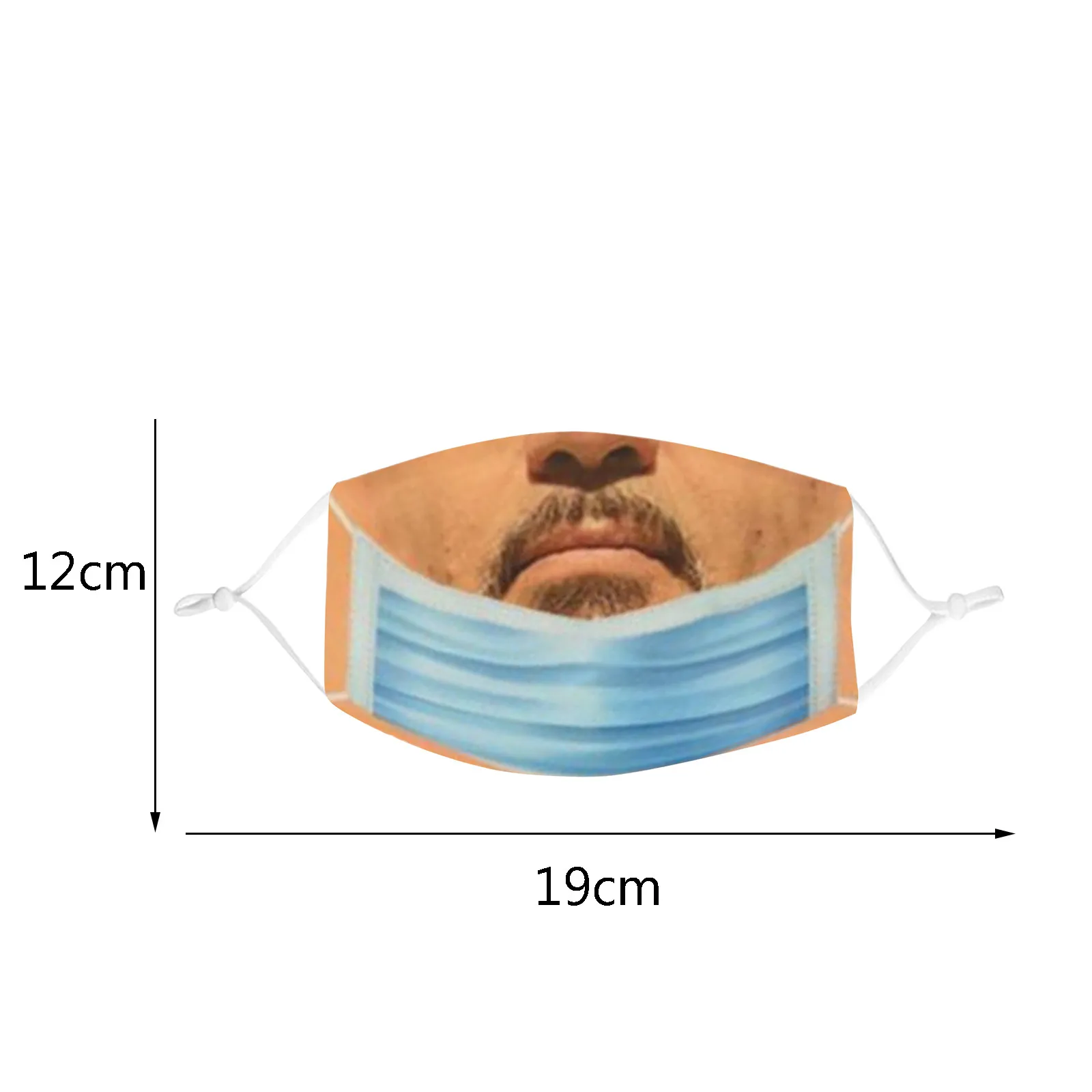 

Adult Prank Women Man Print Masks Face Masks Reusable 1PCS Masks Masks Reusable Printed Face Mask Party