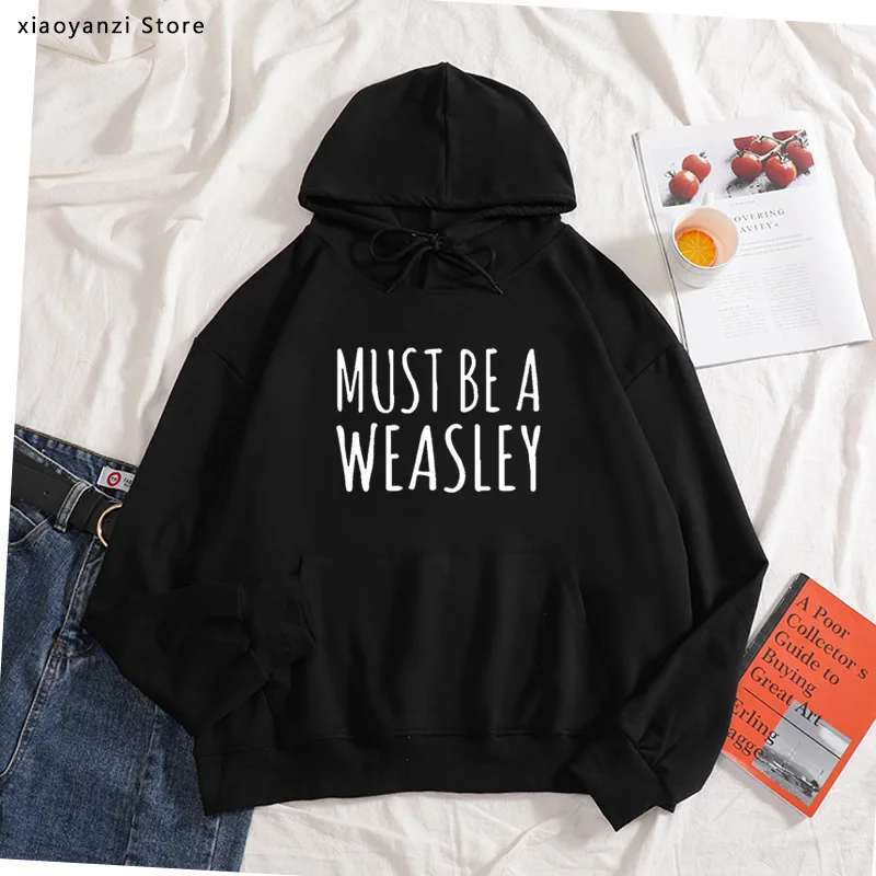 

MUST BE A WEASLEY Letters Print Women hoodies Cotton Casual Funny sweatshirts For Girl pullovers Hipster Tumblr new-62
