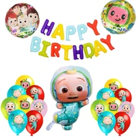 cocomelon balloons family party birthday decoration baby shower party supplies latex balloon set kids toy