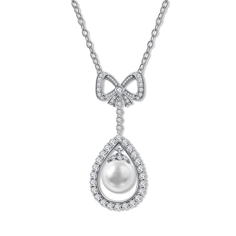 

S925 sterling silver pearl necklace women 210324-20