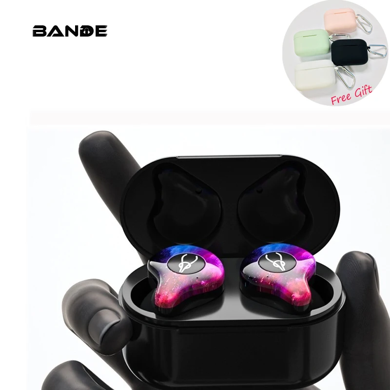 TWS беспроводные Bluetooth наушники в ухо спортивные с микрофоном для