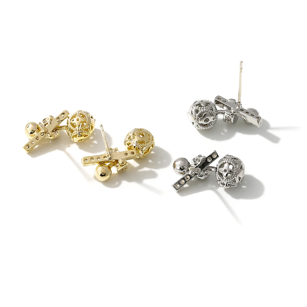 Роскошные Металлические серьги-гвоздики Yhpup стразы с узлом и шариком