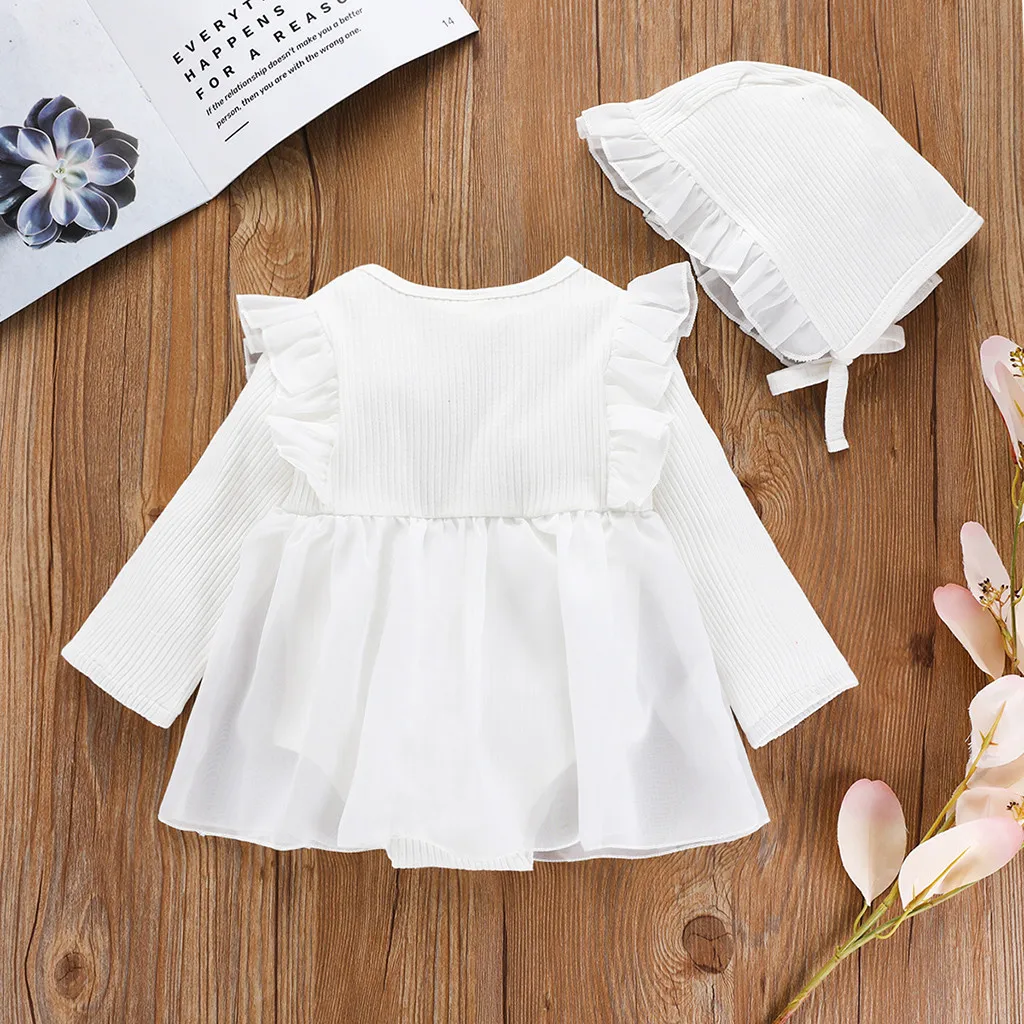 Комбинезон из фатина с длинными рукавами для новорожденных и маленьких девочек