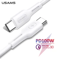 usams pd 100w fast charge data cable 5a qc 4 0 type c lightning phone cable for iphone ipad huawei samsung xiaomi tablet laptop