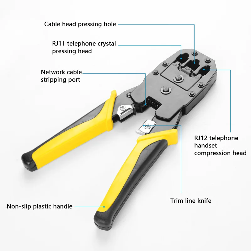 portable ethernet network cable tester tools kit rj45 crimping crimper stripper punch rj11 cat5 cat5e cat6 wire line detector free global shipping