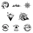 10 видов стилей Приключения Спорт Виниловая наклейка для автомобиля компас обмотка виниловая Гора автостайлинг крышка двигателя двери окна большого размера