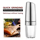 Электрическая мельница для соли и перца, набор, гравитационная мельница для перца с питанием от батарейки, мельница для кофейных зерен, специй, кухонные инструменты из нержавеющей стали