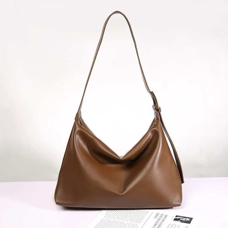 

Bag women's Tote Bag single shoulder large bag large capacity soft leather easy to take soft collapse simple style messenger bag