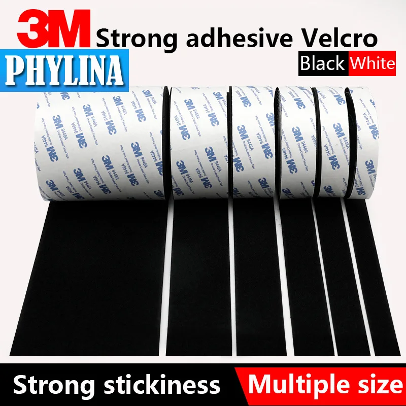 

6Meters/Pair Magic Tape Hook 3 Meters and Loop 3 Meters Velcro 3M Strong Viscosity Fixed Car Floor 16/20/25/30/38/50/110mm