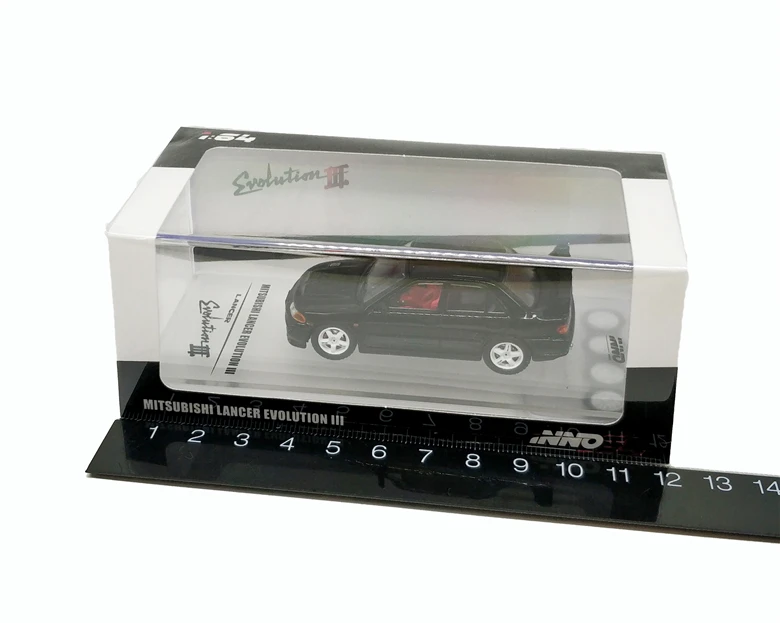 1: 64 INNO64 Mitsubishi LANCER GSR EVO III 1995 черный литой модельный автомобиль