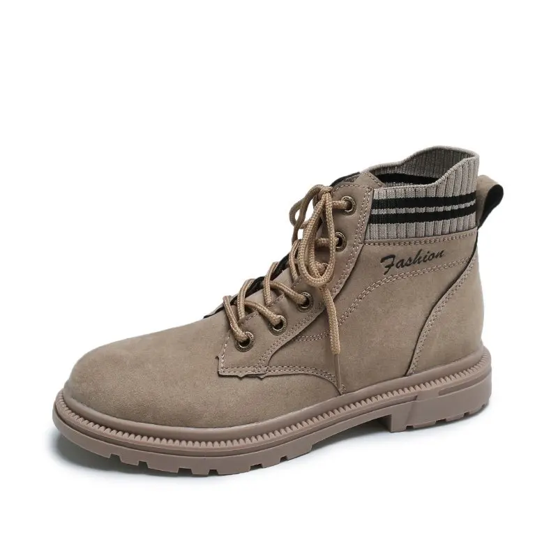 

2020 New Fashion Short Boots Women Sports Boots Lace-Up Round Toe Boots Ladies Outdoor Shoes Casual Boots