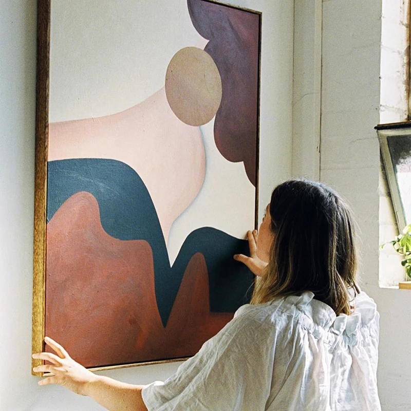 Morandi поп цветные блочные Картины Ручная роспись Абстрактная масляная живопись на