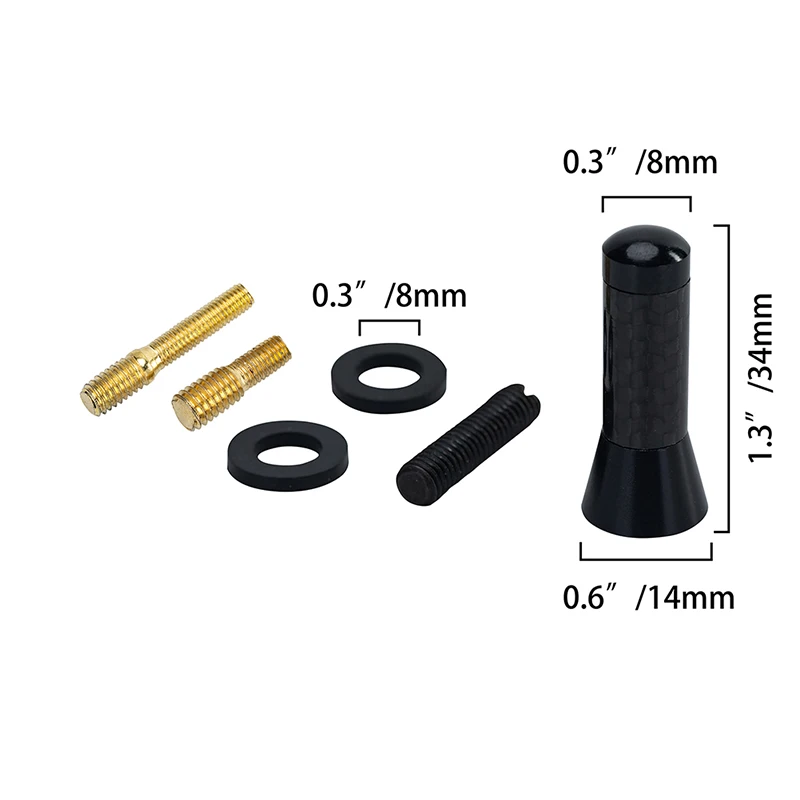 Универсальная автомобильная антенна POSSBAY короткая на крышу FM радио для мини