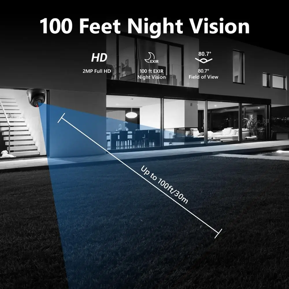 Дешево SANNCE 4CH CCTV система 1080P DVR 2 шт. 2MP IR Всепогодная наружная система видеонаблюдения система камер домашней безопасности 8CH DVR комплект Дешево SANNCE 4CH CCTV система 1080P DVR 2 шт. 2MP IR Всепогодная наружная система видеонаблюдения система камер домашней безопасности 8CH DVR комплект