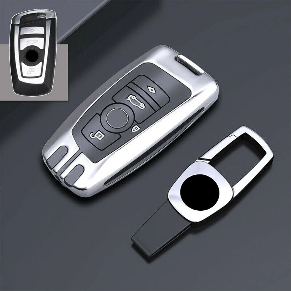 Zinc Alloy Car Remote Smart Key Case Cover Holder Shell Fob Keychain Skin Fit For BMW 1 2 3 4 5 6 7 Series F10 F20 Car Styling