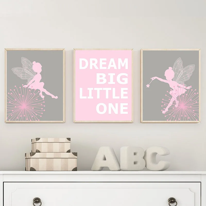 Настенная Картина на холсте с изображением сказочной Ангеле для девочек плакаты