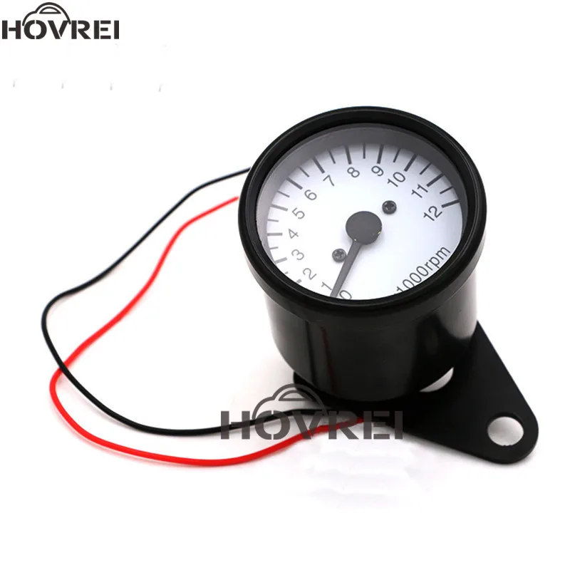 Universal 12V retro Motorcycle LED Tachometer Gauge meter Motorbike Backlight Speedometer Odometer | Instruments